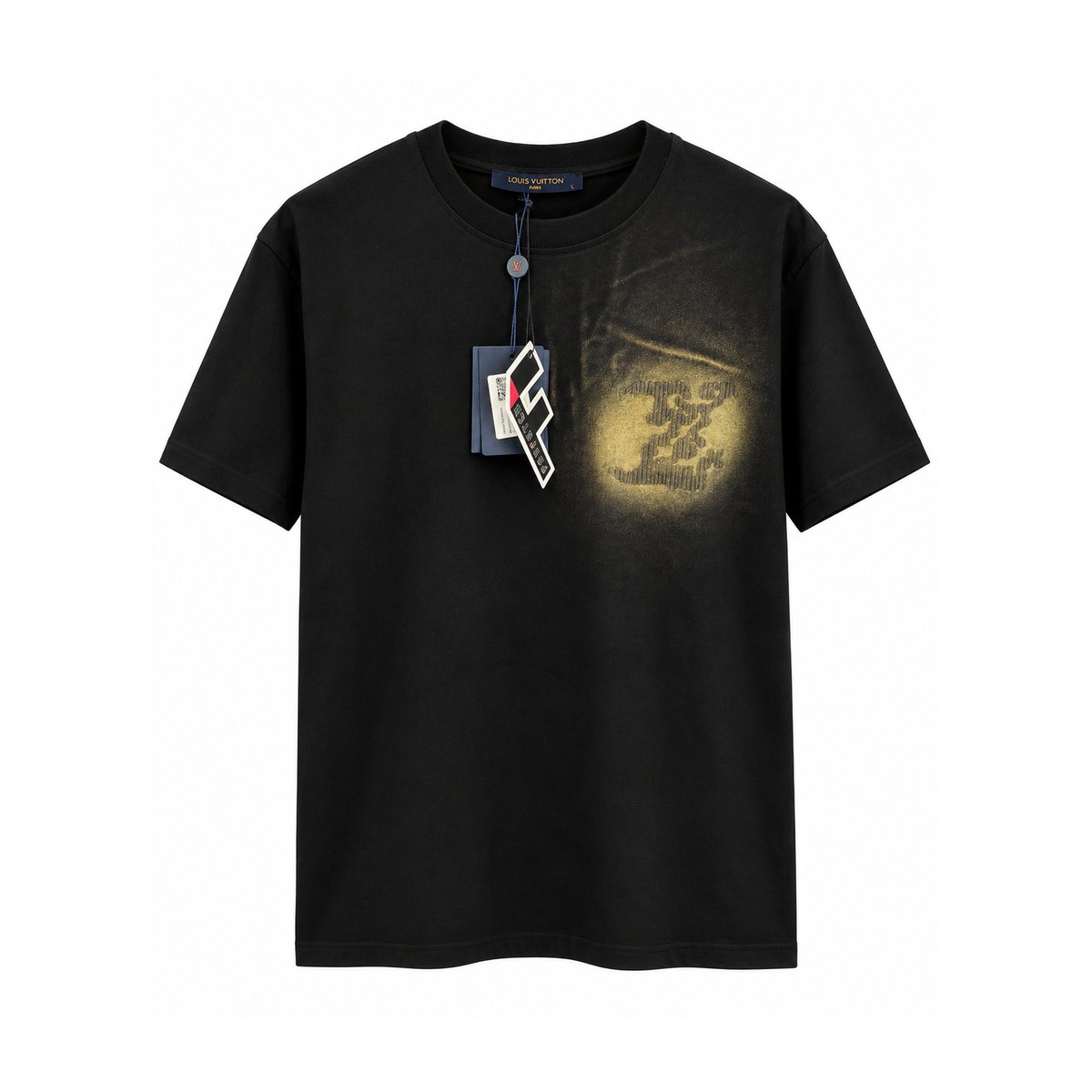 Louis Vuitton Spray Logo majica — crna