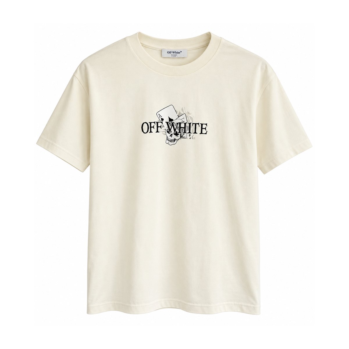Off-White Skull majica — krem