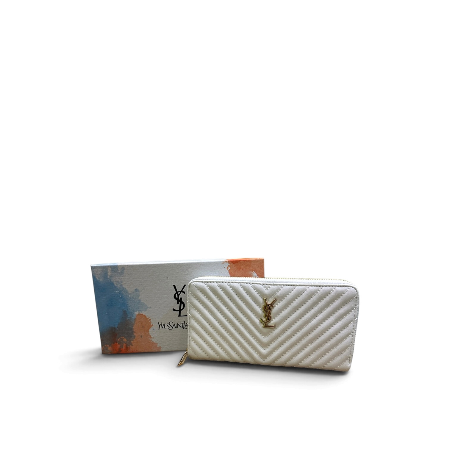 Yves Saint Laurent chevron zip novčanik
